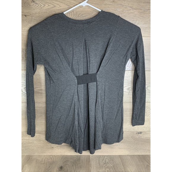Cabi Swing Top Womens M Grey Tunic W/Wide Elastic Gather at Back Long Sleeve - Picture 8 of 11